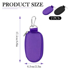DOERDO DD 20 Holes Essential Oil Carrying Case, Portable Key Chain Essential Oil Holder Mini Travel Bag for Oil Bottles, 2PCS