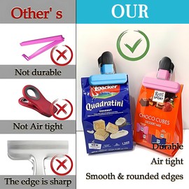 DWFEYOI Sealing Clips, Pack of 8 Clips for Bags, Sealing Clips, Bag Clips, Food Clips, Bag Clips, for Packaging Keeping Fresh