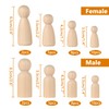 Camelize Wooden Figures Dolls, Pack of 50 Unfinished Wooden Family