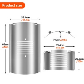 Barbqtime Flame Broiler Kit for Pit Boss PB820 PB850 Series Pellet Grills, Adjustable Flame Broiler Slide Cover and Bottom Kit Grill Replacement Parts for Pit Boss 820D3, 850PS2 and More