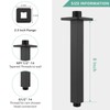 Voolan Shower Arm with Flange, Ceiling Mounted Fixed Shower Pipe,