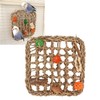 Bird Foraging Wall Toy Boredom Relief Seagrass Hand Woven Parrot