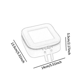 MagiDeal Small Makeup Bag for Women Cosmetic Pouch Portable with Gold Zipper Clear Teen Girl Gift Trendy Stuff Multipurpose Travel Bag, Pink