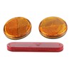 Bicycle Round Reflectors Improved Visibility Universal Fit License Plate Reflector
