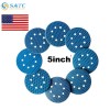 50Pcs Diamond Shape 5" Sanding Discs Hook Loop Sander Orbitial