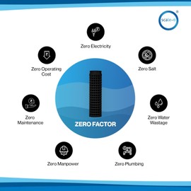 Scale-O Semi Water Softener | Whole House | For 1000L-1500L Tanks| Upto 6 People | 1000-1500 Litres/Day Usage | Reduces Hairfall, Dry Skin, Hard Water & Scaling Problems | 6 Months Life | Medium Size