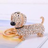 SHIDXIB 2Pcs Elegant Sparkling Dachshund Bag Charm Chic Keychain for