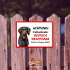 German Wirehaired Freilaufender Dog Sign with Saying Door Sign Dog