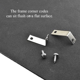 Odinest Canvas Clips Corner 7 Characters Corner for Picture Framing Spring Retaining Clips DIY Picture Framing Tools Head Screws Included with Screws 18Sets Silver
