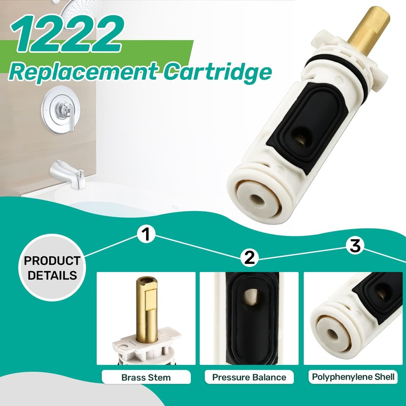 1222 Replacement Cartridge Kit for Moen One Handle Posi Temp