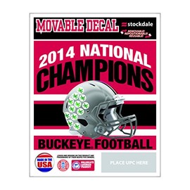 Ohio State Buckeyes 2014 National Champions Buckeye Football Decal