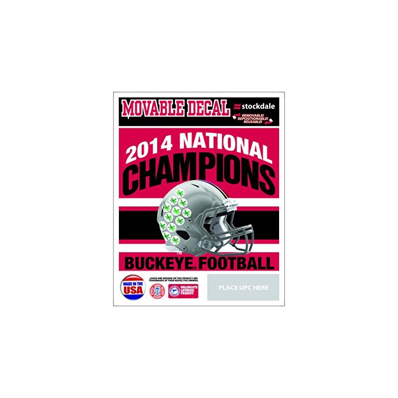 Ohio State Buckeyes 2014 National Champions Buckeye Football Decal