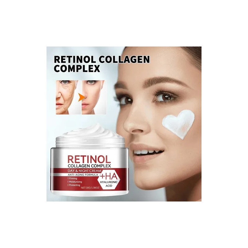 Crema Hidratante Antienvejecimiento Con Colágeno Y Retinol,
