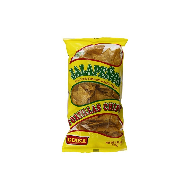 Diana Jalapenos Tortilla Chips 3.84oz (Pack of 24)