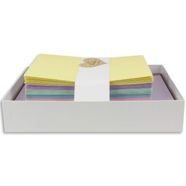 25x blank colored cards with matching envelope and inserts in white in DIN A6 DIN C6 - fine pastel colors ideal for invitations and gifts