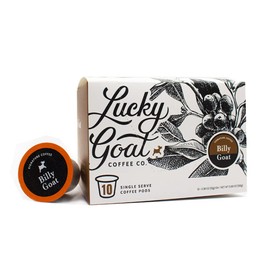 Lucky Goat Coffee - Breakfast Blend Coffee Pods – Billy Goat 10 ct Box – Compatible w/Single Serve Keurig K-Cups 1.0 & 2.0 – Light Body Morning Cup – Low Acidity – Smooth and Mild – Medium Roast