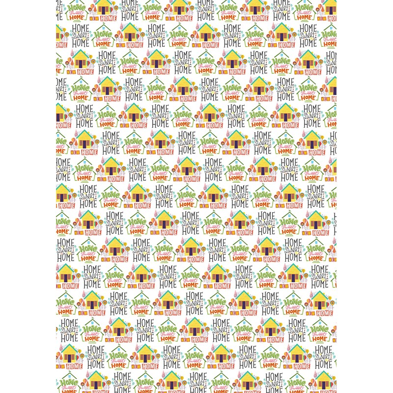 2 Sheets New Home New House Elegant Wrapping Paper Housewarming