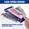 WORKPRO 2-Piece Wrench Organizer, 24-Slot Plastic Wrench Holder Set with