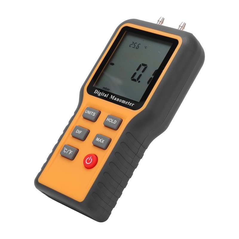 Handheld Digital Manometer for Positive and Negative Air Pressure Measurement