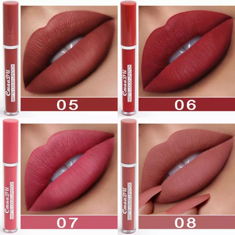 MM11 10 Lápices Labiales Mate Impermeable Antiadherente Lip Gloss