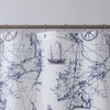 D DS CURTAIN Aviation Ocean Waterproof Poleyster Fabric Navy Printed