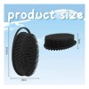 Dexano Cepillo De Esponja Corporal De Silicón, Exfoliante Corporal Negro