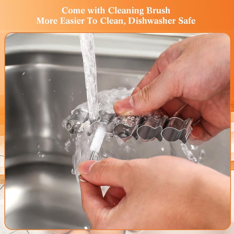 SurgeHai Goldfish Cracker Cutters 2 PCS, Mini Cookie Cutters 304