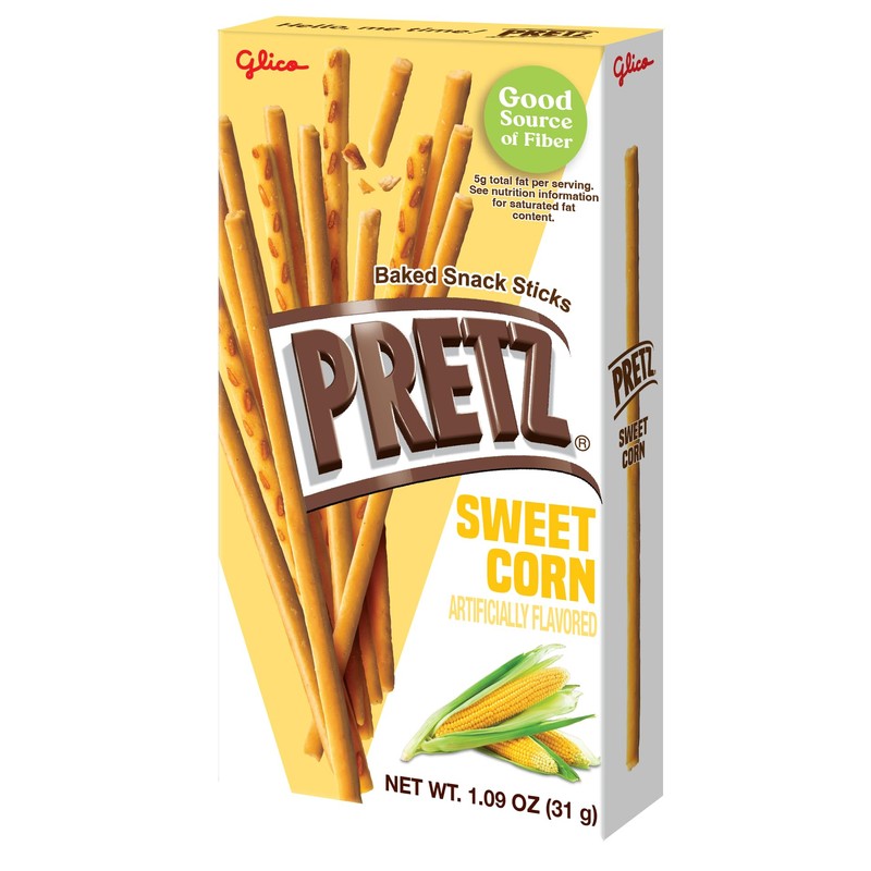 Glico Pretz Sweet Corn, 1.09 oz (Pack of 10)