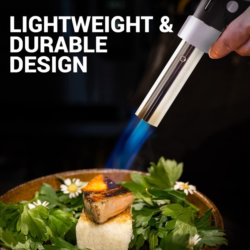 Jo Chef Pro Butane Torch Lighter, Cooking Torch - Refillable