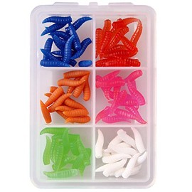 Paladin Farbmaggaden Set – 90 Rubber Gads for Trout Fishing, Rubber Pond Fishing, Trout Bait, Artificial Bait