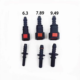 Tuperoymse Automobile Fuel System Gasoline Motorcycle Car Pressure Tester Tool Pressure Tester Pressure Gauge 0-100PSI 6.3/7.89/9.49 with Valve
