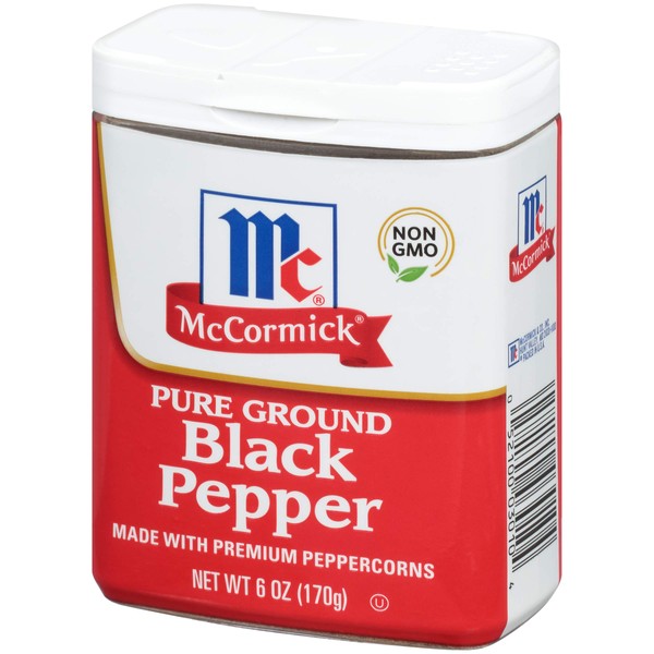 McCormick Pure Ground Black Pepper, Value Size, 6 oz