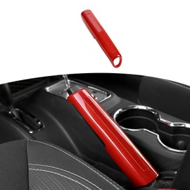 RT-TCZ for Jeep JK Handbrake Cover Trim Red, Parking Brake Cover Trim for Jeep Wrangler JK JKU 2011-2017 Red Interior Accessories