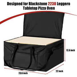 Velfree Carry Bag for Blackstone 2238 Leggero Tabletop Outdoor Pizza Oven, Portable Carry Case with Muti-Pockets, Waterproof Pizza Oven Grill Accessories
