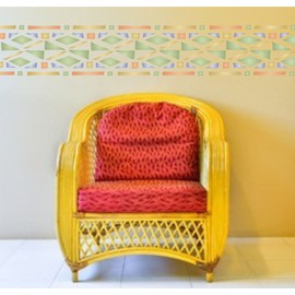 Tribal Art Stencil - 26.5 x 7.5 cm (S) - Reusable South African Border Wall Stencils for Painting