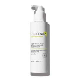 Replenix- Limpiador facial renovador con ácido glicólico, exfoliante facial suave de grado médico para pieles sensibles