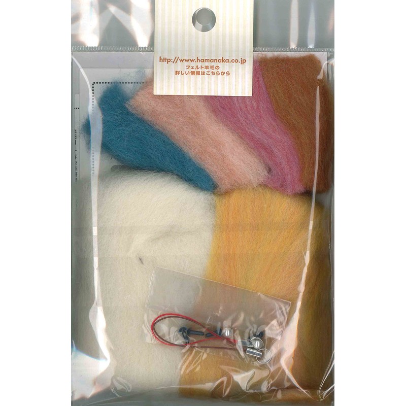 Hamanaka ハマナカ 羊毛フェルトキット 『ハマナカ フェルト羊毛キット 白ねことトラねこのストラップ H441-299』