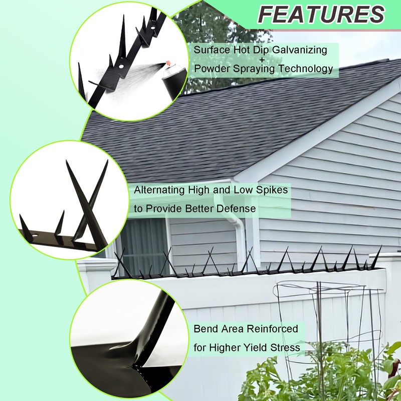 Heavy Duty Metal Fence Spikes-Anti Climb Security Spikes for Fence