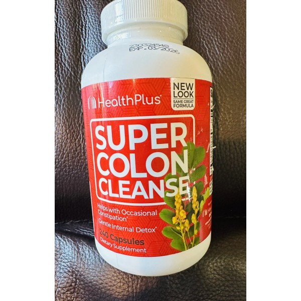 Health Plus Super Colon Cleanse Capsules - 240 Count Exp
