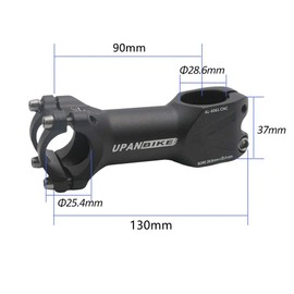 UPANBIKE 25.4mm Bike Stem 28.6mm Bicycle Handlebar Stem + / -7° Cycling Stem Riser for Mountain Bike Road Bike MTB BMX
