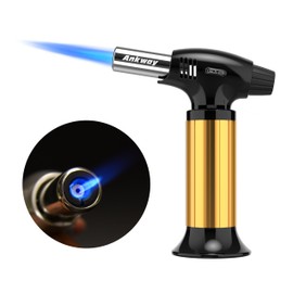 Blowtorch Kitchen Burner, Bunsen Burner for Crème Brulée Burner, Gas Burner with Safety Lock (Butane Not Included)