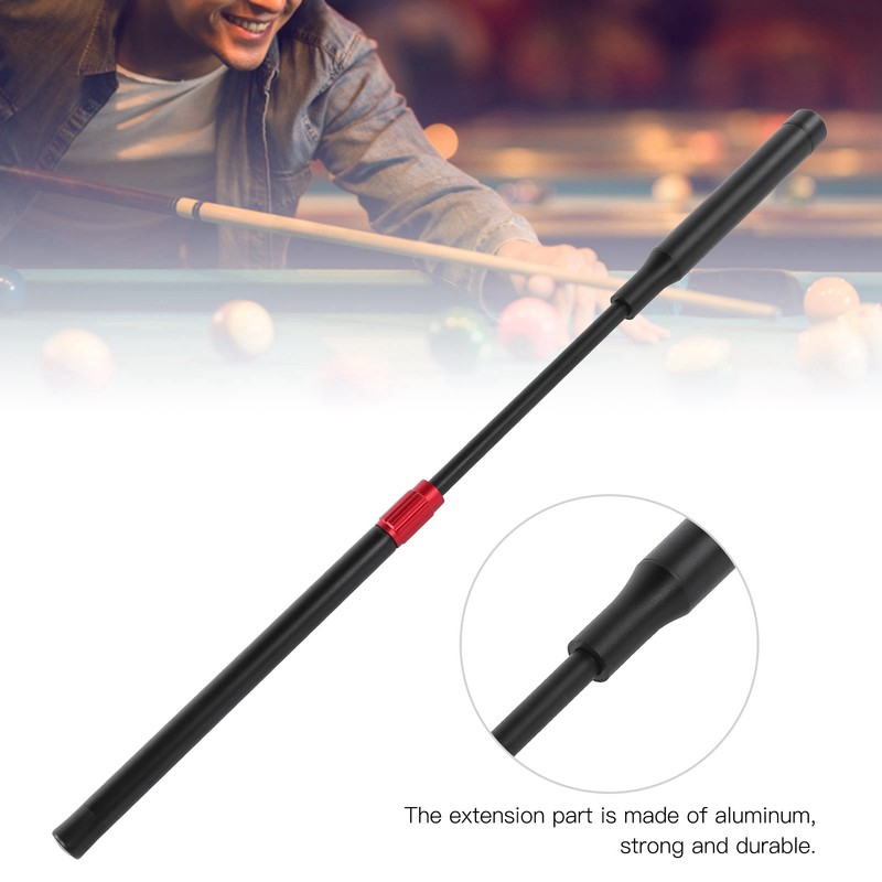 Aluminum Billiards Pool Cues Extension Rod Telescopic Stretch Snooker Accessories(Red
