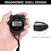 Sports Stopwatch Timer Lap Split Digital Stopwatch with Clock Calendar