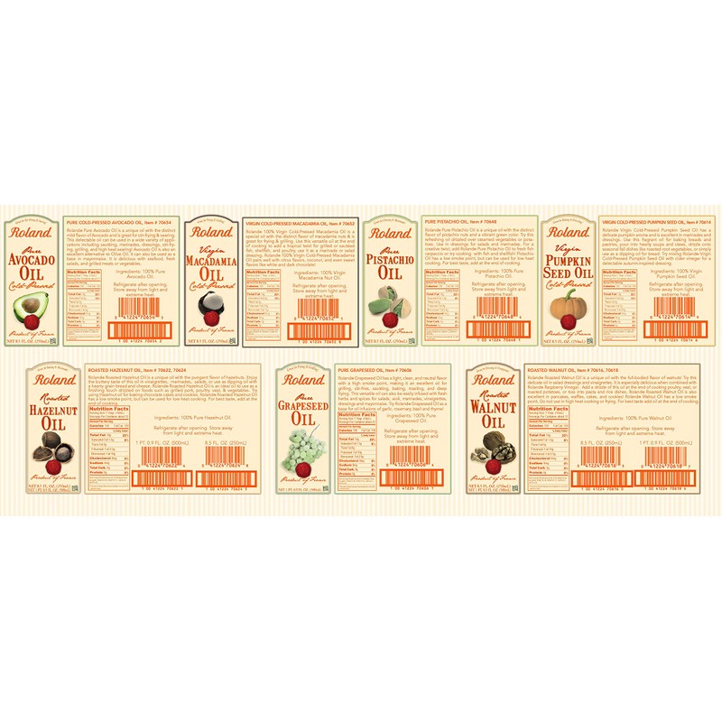 Roland Roasted Walnut Oil, 8.5-Ounce Canisters (Pack of 3)