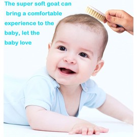 Baby Hair Brush and Comb Set, Baby Brush with Soft Natural Bristles, Shower Gift