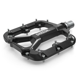 Shredr. Flat Pedals for MTB, Super Light Flat Pedals for Mountain Bike, Available in 2 Sizes and 9 Colours, from 320 g (Black, XL)