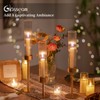 Glasseam Glass Hurricane Candle Holder: Gold Candlestick Holders Set of