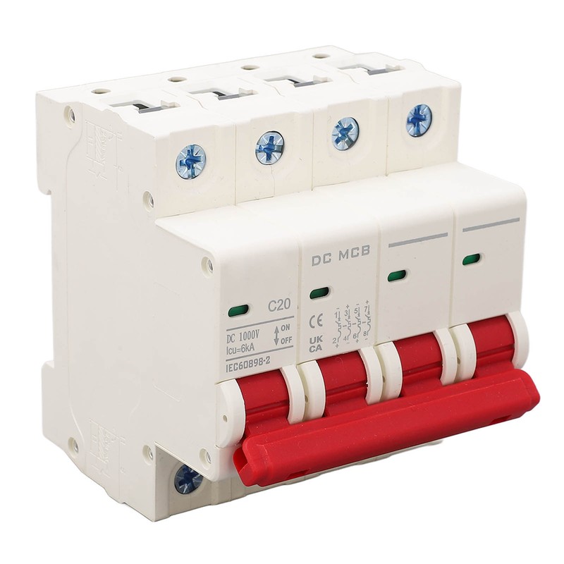 4P Miniature Circuit Breaker DIN Rail Mounting Overload Protection Switch