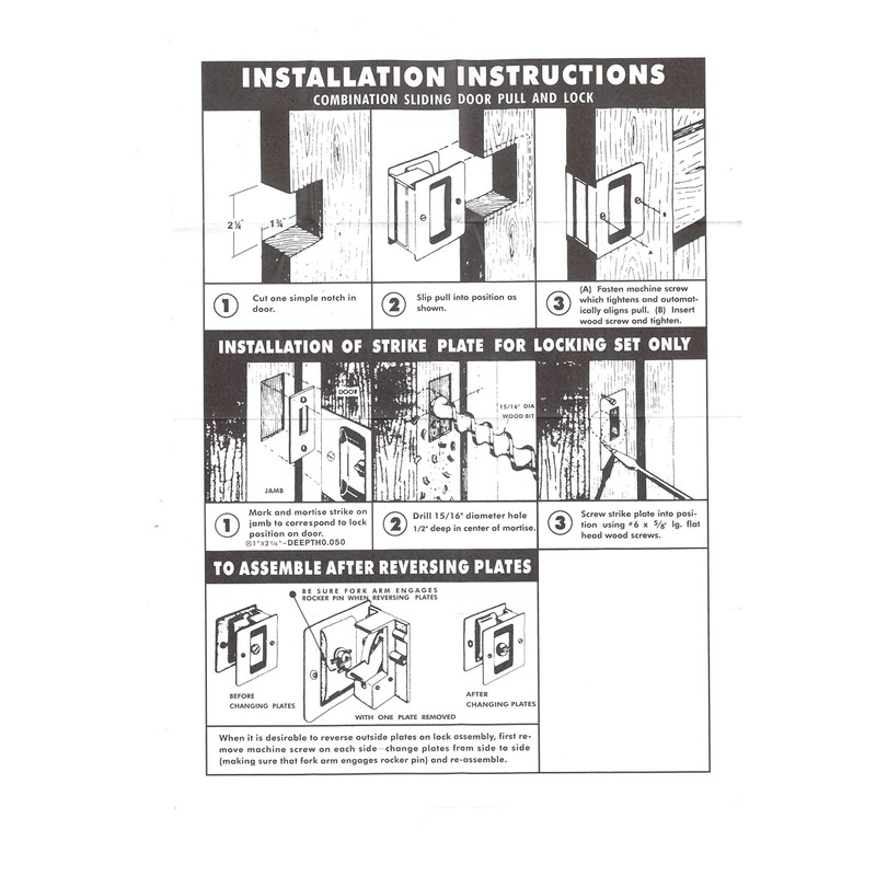 QCAA Solid Brass Sliding Door Pull Door Pocket Lockable, Satin