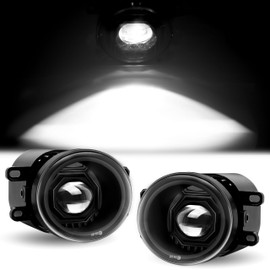 Fog Lights for 2016-2023 Toyota Tacoma, 2014-2023 4Runner, 2014-2019 Tundra, 2007-2014 Camry, 2006-2012 RAV4, 2006-2013 Yaris, 2008-2013 Lexus IS-F, built-in EMC Radio Clear White Fog Lights Assembly